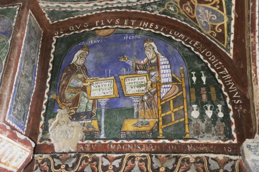 Hippocrates and Galen's fresco, Anagni's Cathedral - 03.JPG